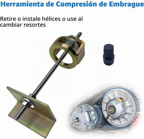 Vista 5 de Herramienta de Compresión de Embrague ATV Compatible con Motonieve para YAMAHA RZR Kawasaki Polaris, Herramienta de Compresión de Resorte