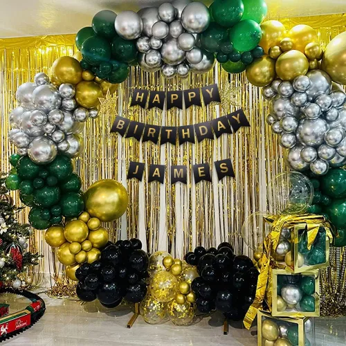 Vista 5 de Cartel de cumpleaños personalizado con nombre, haz tu propio banderín de feliz cumpleaños para fiesta de cumpleaños, letrero negro con 26 pancartas