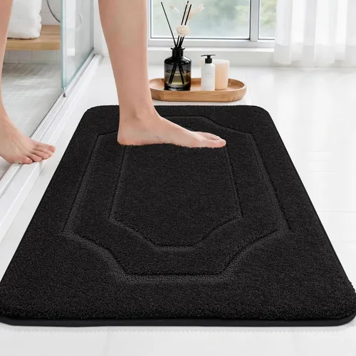 Vista 31 de BEQHAUSE Alfombra de Baño-Antideslizante-Tapete de Baño-Suave y Absorbente-Tapete de Ducha-Tapetes de Baño de Poliéster para Baño Lavables a Máquina
