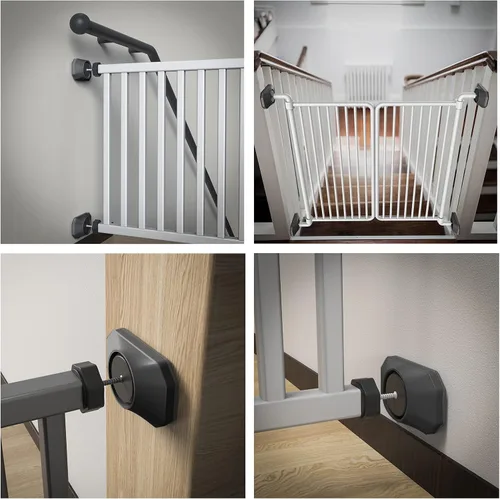 Vista 6 de ICERO - Protector de pared para puerta de bebé - Protege las paredes y puertas de las puertas de mascotas y perros - para puerta de seguridad