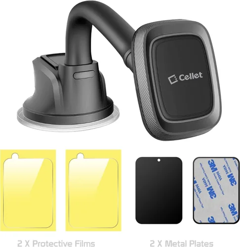 Vista 9 de Cellet Soporte magnético para salpicadero y parabrisas para coche, soporte para teléfono, soporte de escritorio con cuello de ganso flexible