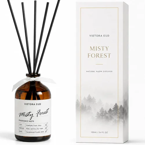 Vista 32 de Bamboo Reed Diffuser, 3.34 Fl Oz Esencial de bambú