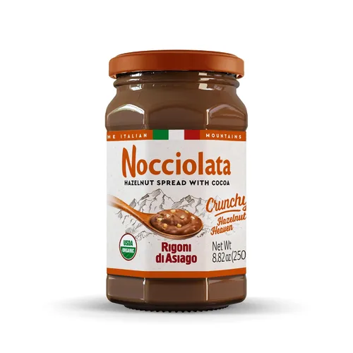 Vista 3 de Nocciolata Crema de avellanas orgánica clásica, 8.82 onzas