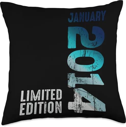 Vista 4 de January 2014 Year 2014 Retro 2014 Vintage Limited Edition Throw Pillow