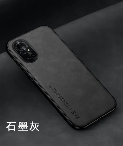 Vista 5 de Kepuch Funda Silklike para Huawei Nova 8 - Cubierta Parachoques Placa De Metal Incorporada Para Huawei Nova 8 - Negro Seda-Negro