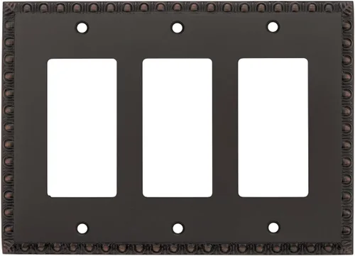 Vista 3 de Nostalgic Warehouse Egg & Dart Deco - Cubierta para placa de interruptor de salida eléctrica