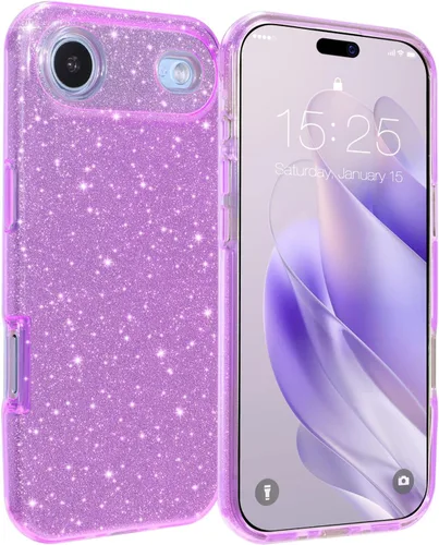 Vista 31 de MILPROX Funda compatible con iPhone 13 (2021), carcasa de gel de goma brillante con purpurina de 3 capas a prueba de golpes para iPhone 13 de 6.1
