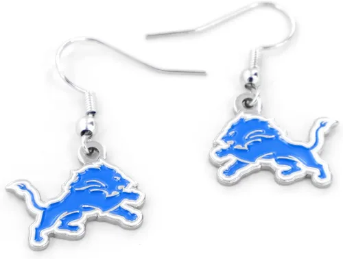 Vista 9 de aminco NFL - Aretes colgantes con logotipo de la NFL para mujer