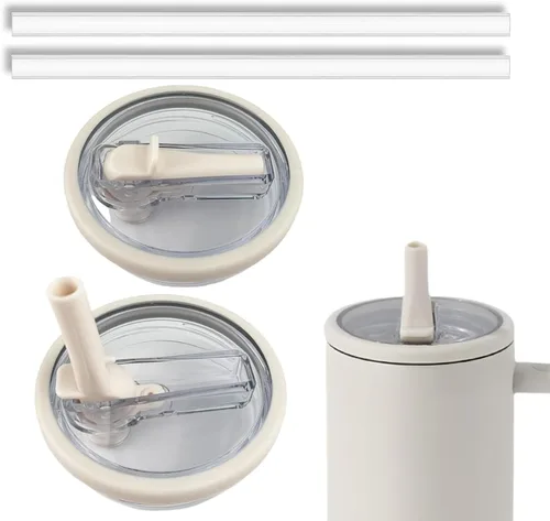 Vista 9 de Paquete de 2 tapas abatibles para vasos de 40 onzas, de repuesto, compatibles con Stanley Quencher, a prueba de fugas, resistentes a salpicaduras