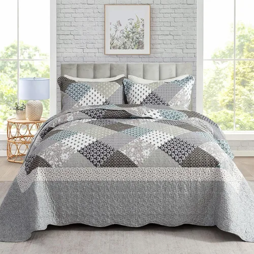 Vista 8 de Travan Juegos de Edredón de 2 Piezas Twin con Sham, Ropa de Cama de Gran Tamaño, Colcha Reversible, Juego de Cubrecama Suave, Tamaño Twin
