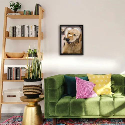 Vista 2 de Impresiones de lienzo personalizadas enmarcadas con tus fotos, impresión personalizada de foto a lienzo, regalos para parejas, amigos, familia, Negro