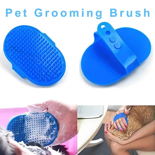 Vista 3 de Kit de aseo de 6 piezas con cepillo, removedor de pelo, cepillo de champú, peine de doble cara, cortaúñas y recortadora para conejos, hámsters