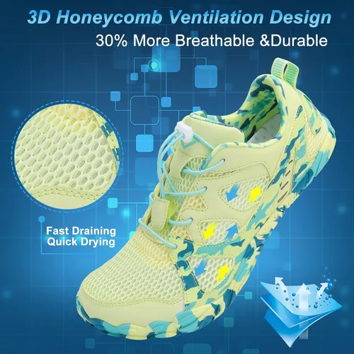 Vista 2 de Lefflow Zapatos de agua de senderismo para mujer, minimalistas, para playa, piscina, caminar, zapatos deportivos Caja de punta ancha