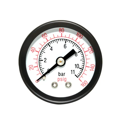Vista 7 de Beduan Medidor de presión de aire para compresor de aire 2 "Dial central de montaje trasero, 1/4" NPT, 0-100 Psi