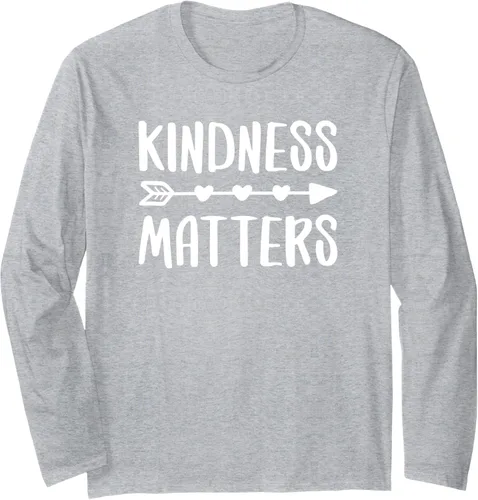 Vista 3 de Kindness Matters - Camiseta de manga larga, Negro, S