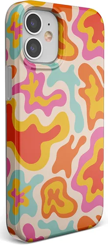 Vista 2 de Casely Funda para iPhone 11 Color tropical Splash Retro abstracto Diseño clásico ultra delgado