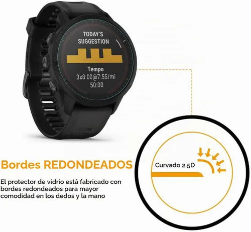 Vista 3 de Supershieldz Protector de pantalla de vidrio templado solar diseñado para Garmin Forerunner 955/955, antiarañazos, sin burbujas