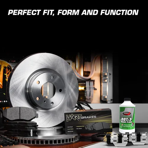 Vista 6 de Hart Brakes Kit Frenos y Rotores Delanteros Pastillas de Freno Delanteras Rotores y Pastillas de Freno Pastillas de Freno y Rotores