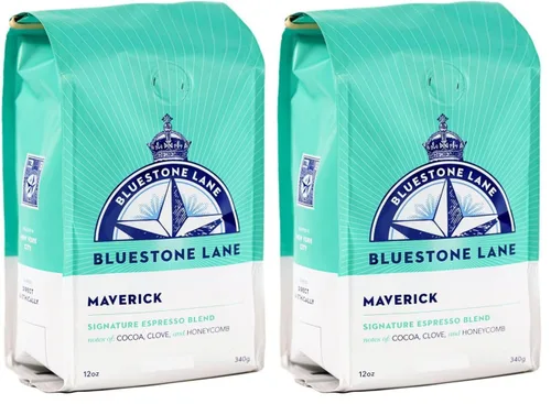 Vista 8 de Bluestone Lane Granos de café, Bayside Blonde Light Roast, grano entero, bolsa de 12 onzas