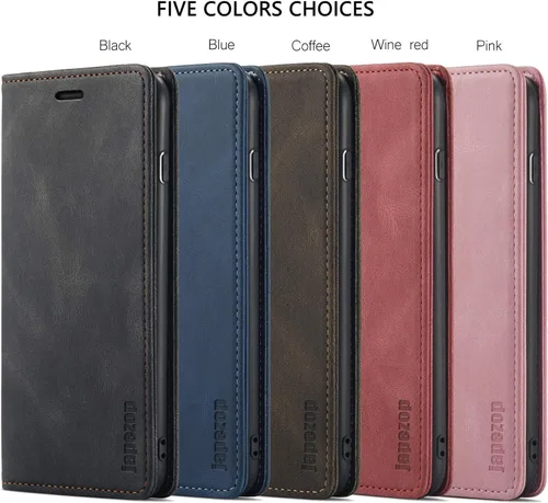 Vista 8 de japezop Funda tipo cartera para iPhone 7 Plus/8 Plus para mujer con bloqueo RFID, soporte para tarjetas de crédito, funda de cuero con tapa