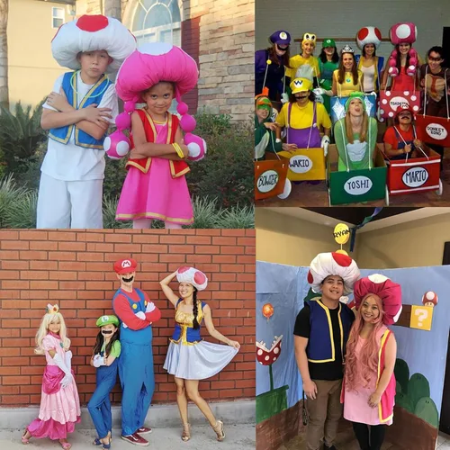 Vista 3 de Avafierce Sombreros de hongos de anime Bros Gorras lindos sombreros rojos y verdes sombreros de Halloween Coplay sombrero para adultos niños