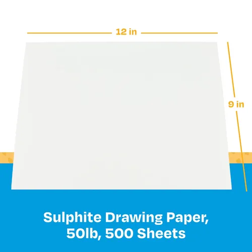 Vista 3 de Sax Papel de dibujo – 50 Libra – 9 x 12 inches, 500 folios), color blanco