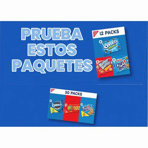 Vista 19 de OREO Mini galletas sándwich de chocolate, 12 paquetes de aperitivos