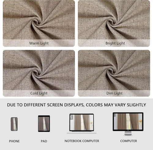 Vista 9 de IGEMAEVE Cortinas opacas de tamaño personalizado para dormitorio, 100 % opacas, 1 panel, aislamiento térmico, cortinas de oscurecimiento
