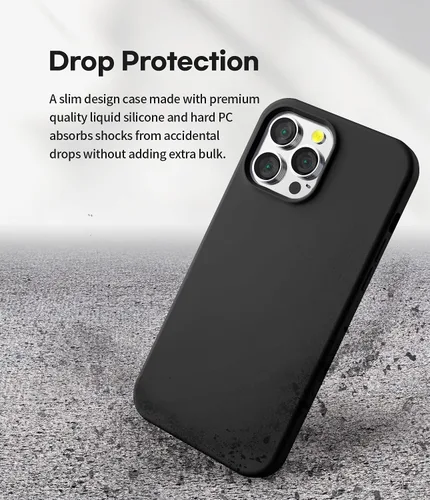 Vista 8 de GOOSPERY Funda de silicona líquida compatible con iPhone 13 Pro, suave al tacto, protección de cuerpo completo, a prueba de golpes, con forro