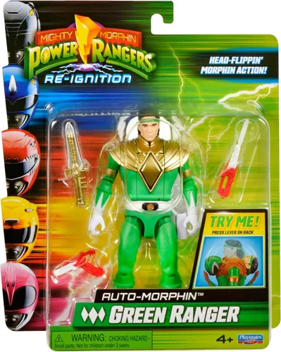 Vista 8 de Power Rangers Re-Ignition - Figura de acción de 6 pulgadas Auto Morphin, Green Ranger