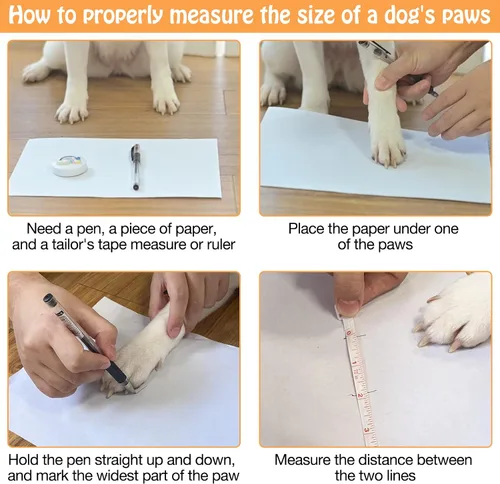 Vista 8 de SCENEREAL 6 piezas de calcetines antideslizantes para perros para prevenir lamido de patas para pavimento caliente/frío, calcetines de agarre