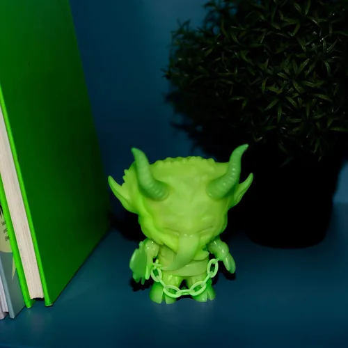 Vista 6 de Figura de acción de vinilo de Krampus de Navidad, brilla en la oscuridad, 5 pulgadas