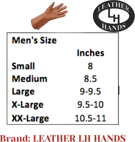 Vista 4 de Disfraz medieval para hombre, guantes largos de cuero con puño extendido
