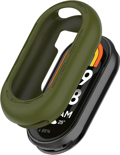 Vista 5 de Funda protectora para Mi Band 8, a prueba de golpes, resistente a los golpes, funda de parachoques para Xiaomi Mi Band 8 Activity Tracker
