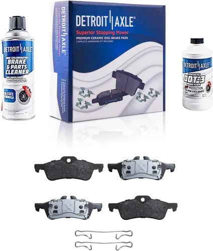 Vista 134 de Detroit Axle - Pastillas de freno traseras para Toyota Prius 2012-2015 Prius Plug-In 2017-2018 Corolla iM 2016 Sion iM 2011-2017 Lexus CT200h
