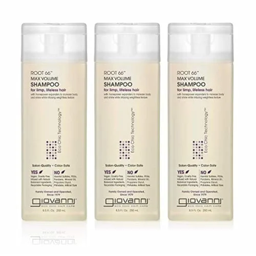 Vista 3 de Giovanni Champú Root 66 Max Volumen, 8.5 onzas líquidas