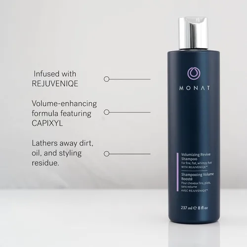 Vista 5 de MONAT Revive sistema de volumen – Set potenciador de volumen para el cabello con champú Revive acondicionador voluminizador y spray de volumen