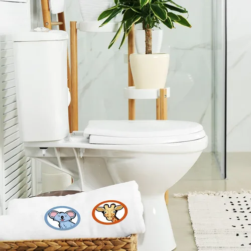 Vista 5 de Chinco 120 piezas de objetivos de orinal para niños, pegatinas de papel para orinar, objetivos de entrenamiento de orinal para niños