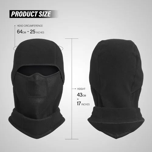 Vista 6 de Pasamontañas - Máscara facial de invierno gruesa y cálida al viento para hombres y mujeres, equipo de clima frío para esquí, equitación