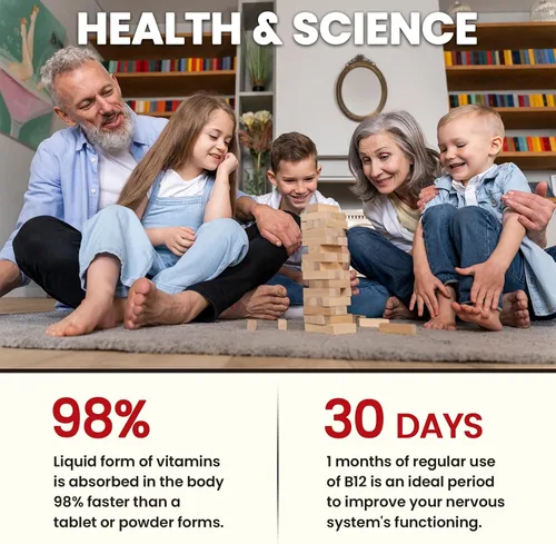 Vista 6 de Complejo de vitamina B12 de 10000 mcg Suplemento sublingual triple líquido B-12 gotas Mezcla de metilcobalamina y adenosilcobalamina e hidroxo