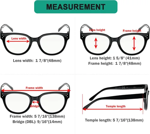 Vista 3 de Eyekepper Gafas de lectura gruesas y resistentes con 4 embalajes para mujer Ladies Magnifying Glass, Women's Stylish Reader Eyeglasses