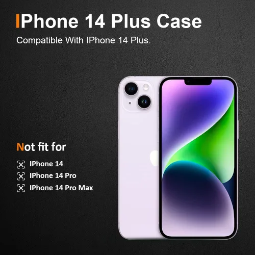 Vista 6 de Funda transparente para iPhone 14 Plus. Fundas protectoras de silicona TPU de plástico transparente para iPhone 14 Plus [agarre delgado y cómodo]