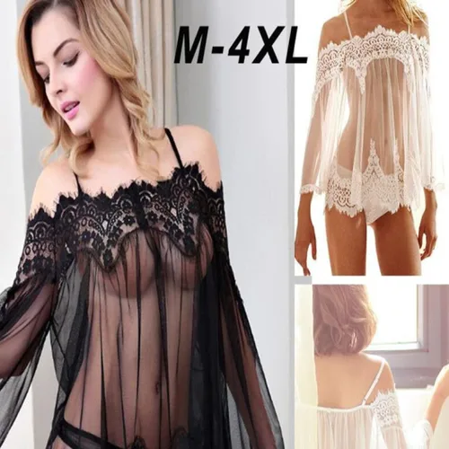Vista 3 de SPE969 Ropa de dormir + tanga, ropa interior de encaje, ropa