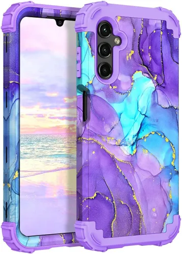 Vista 31 de Hocase Funda para Galaxy A37 5G, protección resistente a prueba de golpes, parachoques de goma de silicona suave+funda protectora híbrida