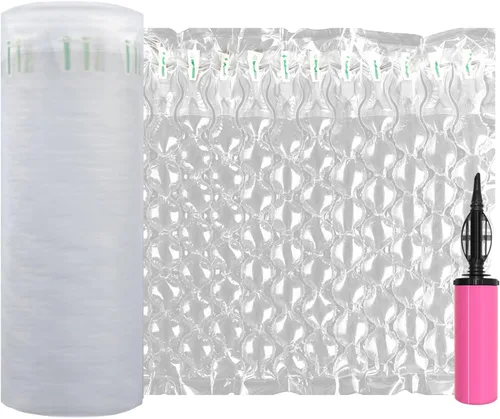 Vista 9 de Rollo de Envoltura Acolchada de Burbujas Protector Inflable para Envío de Botellas, Almohadas de Aire para Envío Burbujas de Aire de Gran