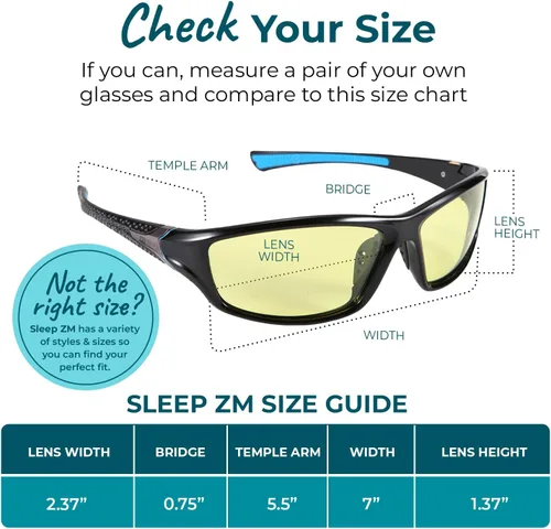 Vista 6 de Sleep ZM Blue Light Blocking Glasses for Sleep - 99% Amber, Black Wayfarer 87% fotocromático