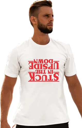 Vista 48 de Go All Out Camiseta para adultos Stuck in The Upside Down