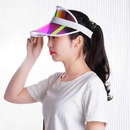 Vista 4 de Jmkcoz Paquete de 6 sombreros de visera para el sol, deportes, playa, tenis, golf, sombreros para mujeres y hombres