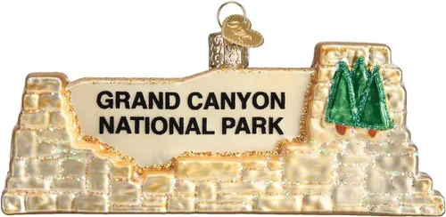 Vista 7 de Old World Christmas - Adorno de vidrio soplado del Parque Nacional Bryce Canyon para árbol de Navidad, decoración festiva hecha a mano, colección