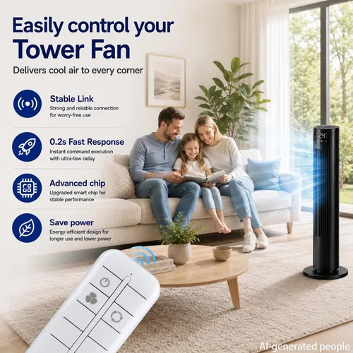 Vista 3 de ZWP Mando a Distancia de Repuesto para Ventilador de Torre Honeywell HYF260W HYF260B HYF290B Series HYF260BC HYF290BC HYF290BCM1 HYF260 HYF290